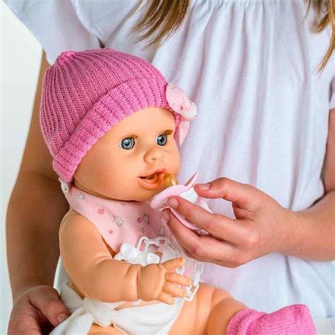 Muñeco Baby Susu Interactivo Rosa 38 Cm Con Accesorios Juguetesok