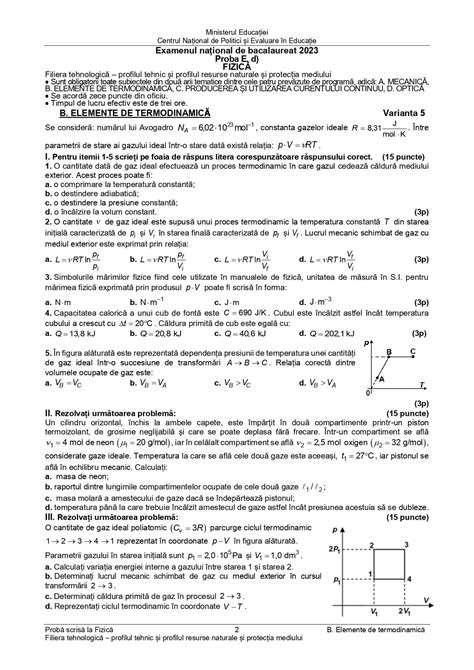 BAC 2023 Proba La Alegere A Profilului Baremele La Biologie Chimie