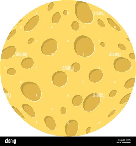 Cartoon Cheese Moon Vector Symbol Icon Design Beautiful Illustration