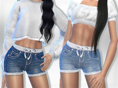 The Sims Resource Cindy Shorts By Puresim • Sims 4 Downloads
