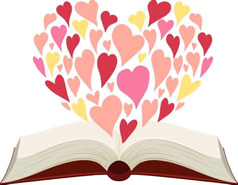 Opened Book With Many Hearts Forming A Heart 7144943 Vector Art At Vecteezy