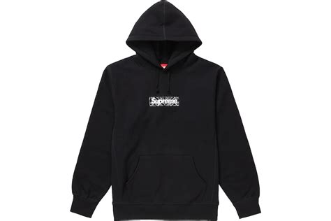 Supreme Bandana Box Logo Hooded Sweatshirt Black Fw19