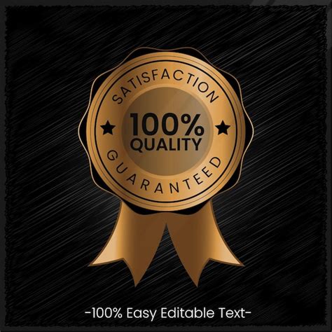 Premium Vector High Quality Metallic Ribbon Or Badges 100