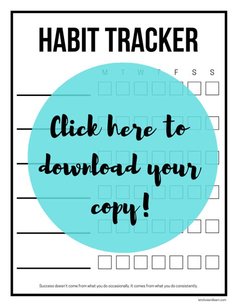 Download And Print This Free Weekly Habit Tracker Template To Help You