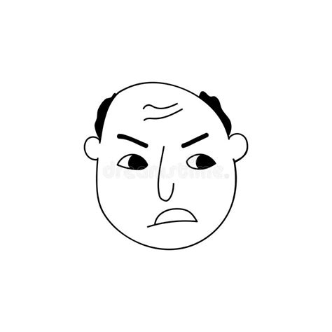 Angry Man Face Drawing