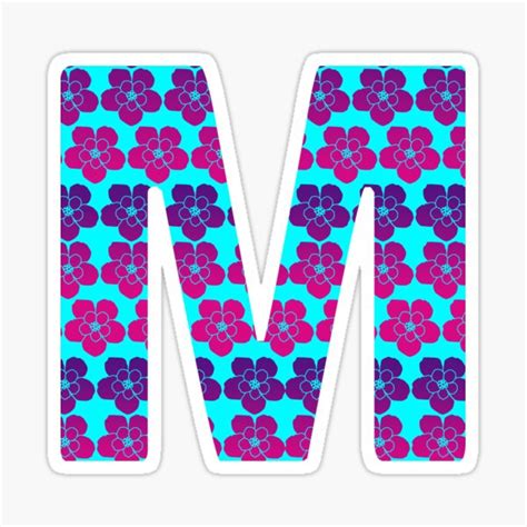 Letter M From Alphabet Made From Roses Sticker For Sale By Dolta