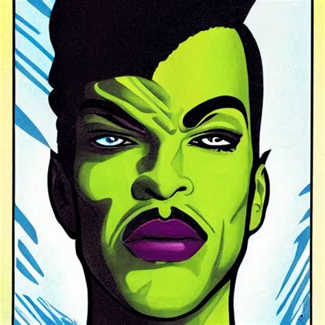 A Portrait Of Prince As The Comic Book Villain Gemini Stable