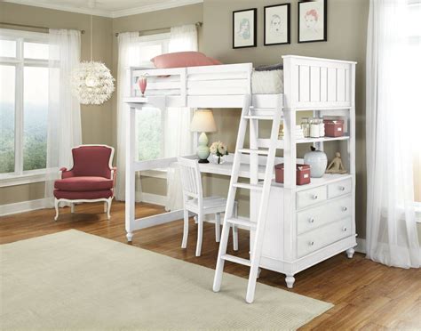 Three Posts Nickelsville Loft Bed With Desk And Reviews Wayfair Bunk