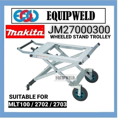 Makita Wst03 Jm27000300 Wheeled Stand Wheel Trolley For Mlt100 Table