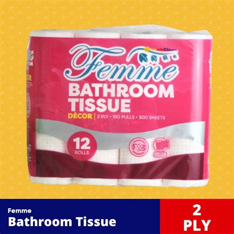 Pack Of 12 Rolls Femme Decor 2 Ply Bathroom Tissue 12 Rolls Lazada Ph