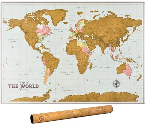 Scratch Off Map Of The World Premium Edition Vivid Maps