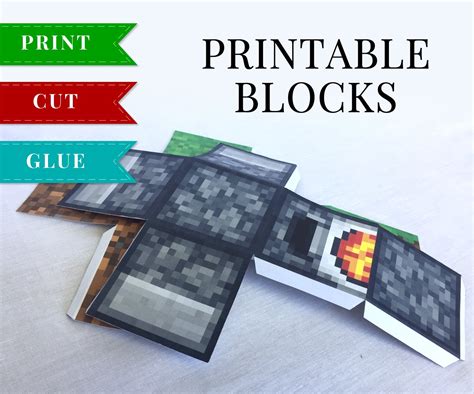 Brick Block Minecraft Brick Block Printable Papercraft Template
