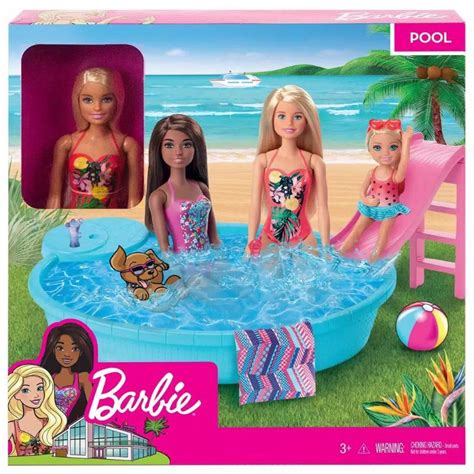 Barbie Glam Pool Playset Glampool Original Mattel Mainan Barbie Glam
