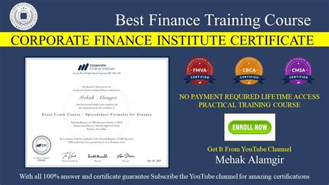 Cfi Free Courses Corporate Finance Institute Certificate