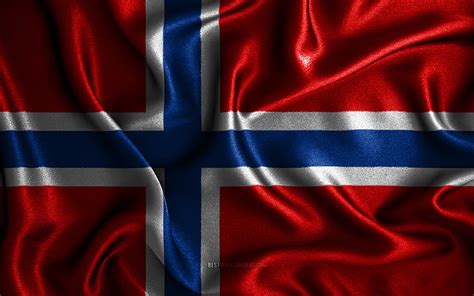 Norwegian Flag Silk Wavy Flags European Countries National Symbols