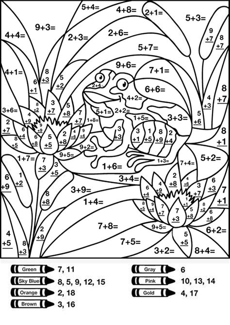 Math Numbers Coloring Worksheets