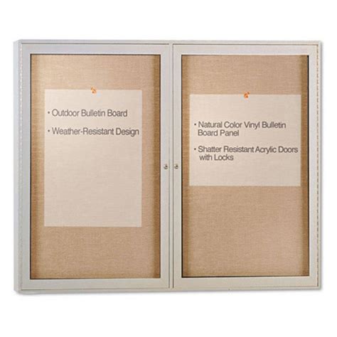 Ghent 48 X 36 In Enclosed Outdoor Bulletin Board