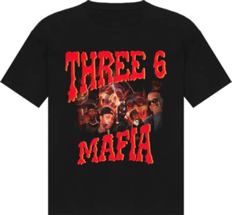 Three 6 Mafia Black Yo Rep Merch T Shirt Inc Style
