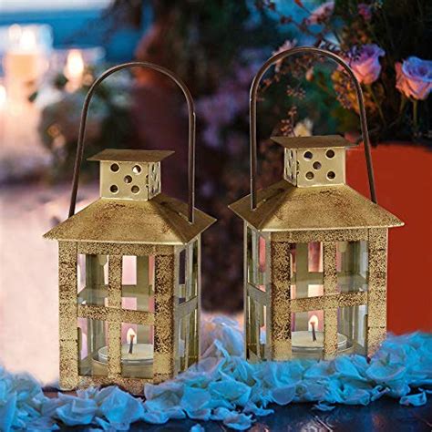 Kate Aspen Decorative Lanterns Distressed Metal Vintage Mini Wedding