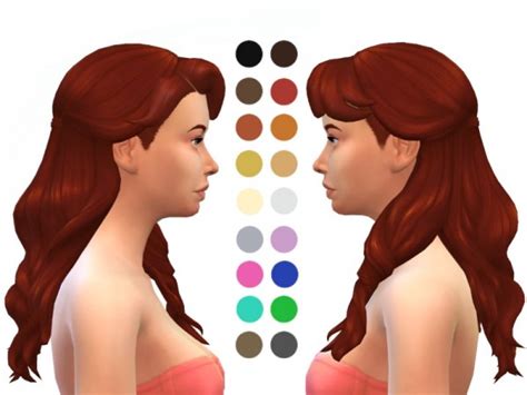 The Sims Resource Long Wavy Hair Retexyured By Ladyfancyfeast Sims 4