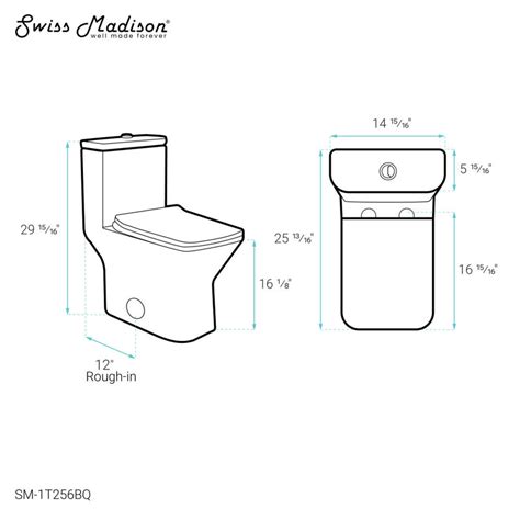 Carre One Piece Square Toilet Dual Flush 1116 Gpf In Bisque Swiss