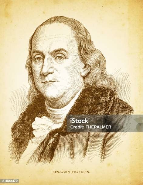 Benjamin Franklin Engraving Illustration Stock Illustration Download Image Now Antique
