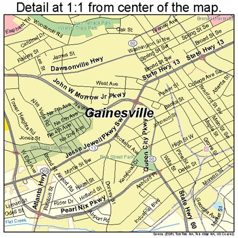 Gainesville Georgia Street Map 1331908