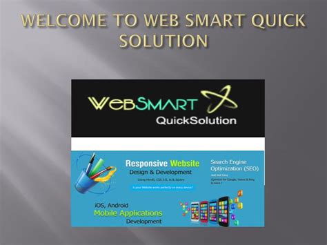 Ppt Web Smart Quick Solution Powerpoint Presentation Free Download