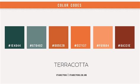 Terracotta Color Scheme With Brown And Dark Sage Accents Orange Color