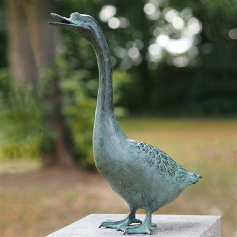 Robuste Bronze Gartenstatue Gans