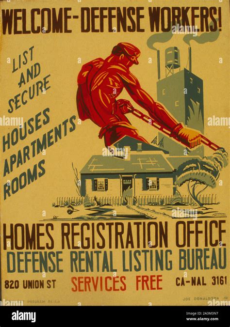 World War Ii Patriotic Posters Usa Recruiting Civil Defense Housing Work Progress