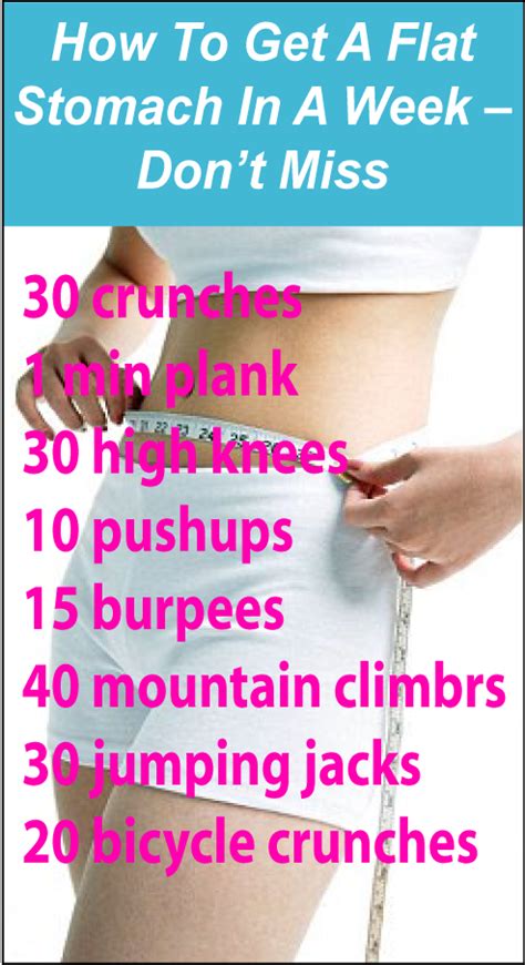 25 Bästa Workout For Flat Stomach Idéerna På Pinterest