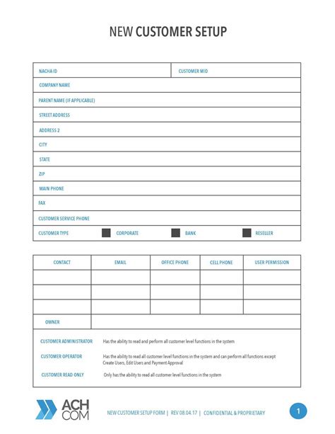 Introducing A New Customer Account Form Template For Sampletemplates