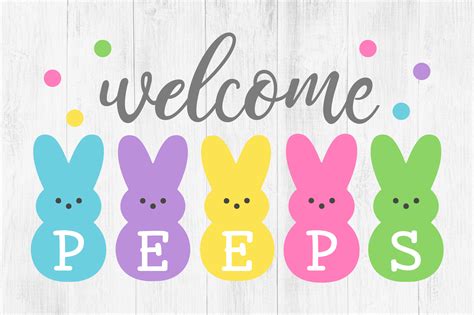 Welcome Peeps Svg Easter Clipart By Twingenuity Graphics Thehungryjpeg