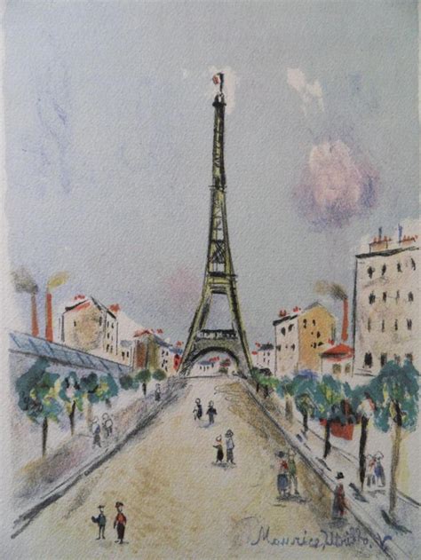 Maurice Utrillo Eiffel Tower Original Signed Lithograph