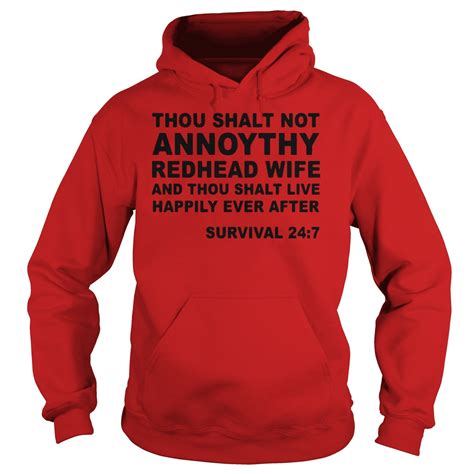 thou shalt not annoythy redhead wife shirt sweat shirt lady v neck