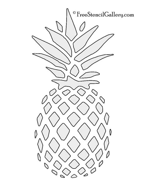 Pineapple Stencil Stencils Printables Free Stencils Pineapple Art