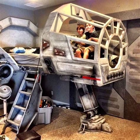 Dad Builds His Son Totally Epic Star Wars Millennium Falcon Bed Star