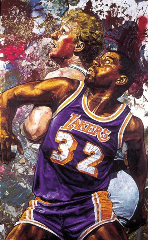 Magic Johnson And Larry Bird By Stephen Holland