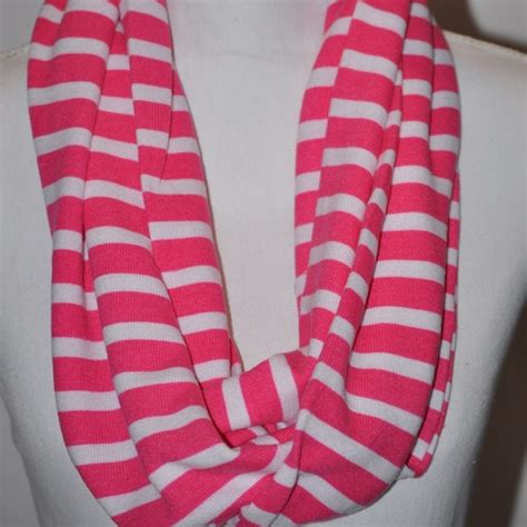 Wb Accessories Womens Hot Pink Striped Infinity Scarf Poshmark