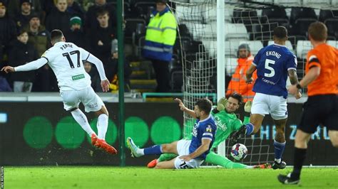 Swansea City 4 0 Watford Piroe Double Cullen And Latibeaudiere Seal Thumping Swans Win Bbc Sport