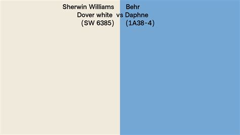 Sherwin Williams Dover White Sw 6385 Vs Behr Daphne 1a38 4 Side By