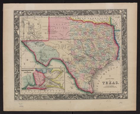 County Map Of Texas Side 1 Of 1 The Portal To Texas History