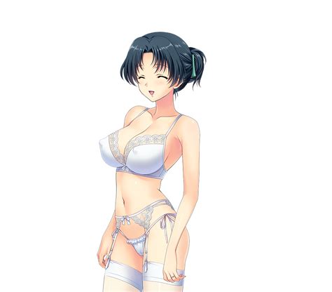 Kuroda Akimi Natsuki Miyuri Original Tsumamigui Game Cg Girl Bare Arms Bra Breasts