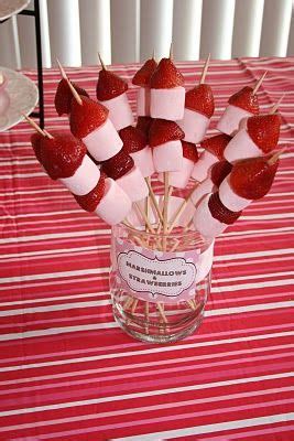 These party food ideas include both sweet and savoury recipes. pink snacks! (Did it using bendable straws and without ...