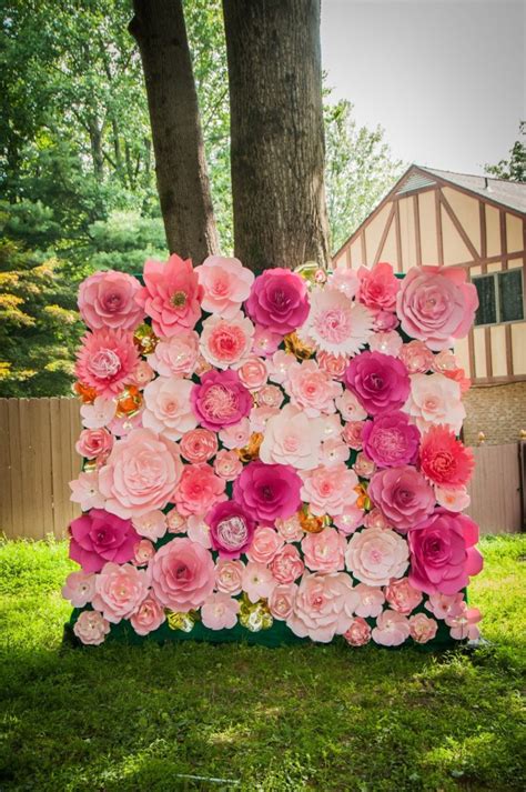 Rent Only Paper Flower Backdrop Giant Paper Flowers Etsy