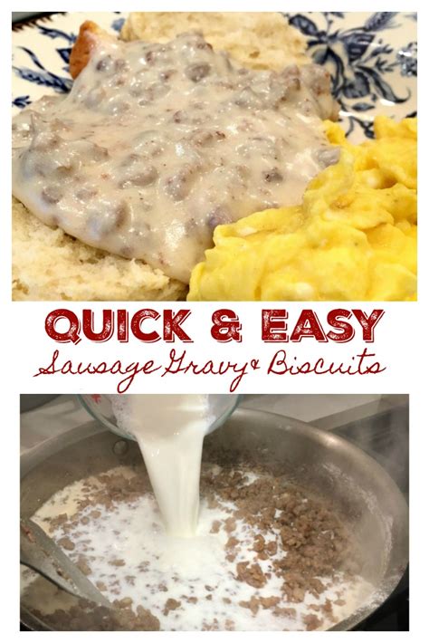 Quick And Easy Sausage Gravy And Biscuits Sweet Little Bluebird
