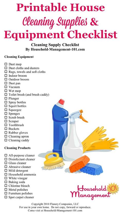 House Cleaning Supplies And Equipment Checklist What You Need For Your