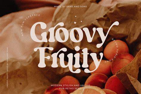 Buy Groovy Fruity Boho Font Groovy Font Retro Font Modern Font