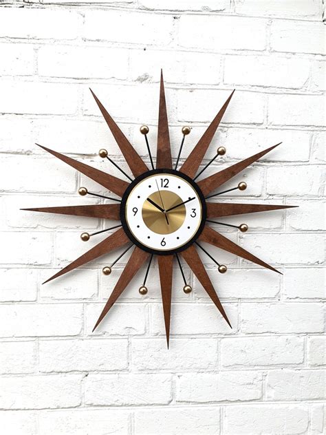 30 Atomic Wall Clock Starburst Clock George Nelson Etsy